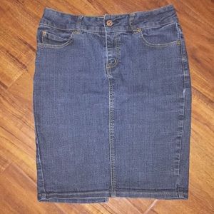 MIXIT Denim Jean Pencil Skirt Knee Length Size 6